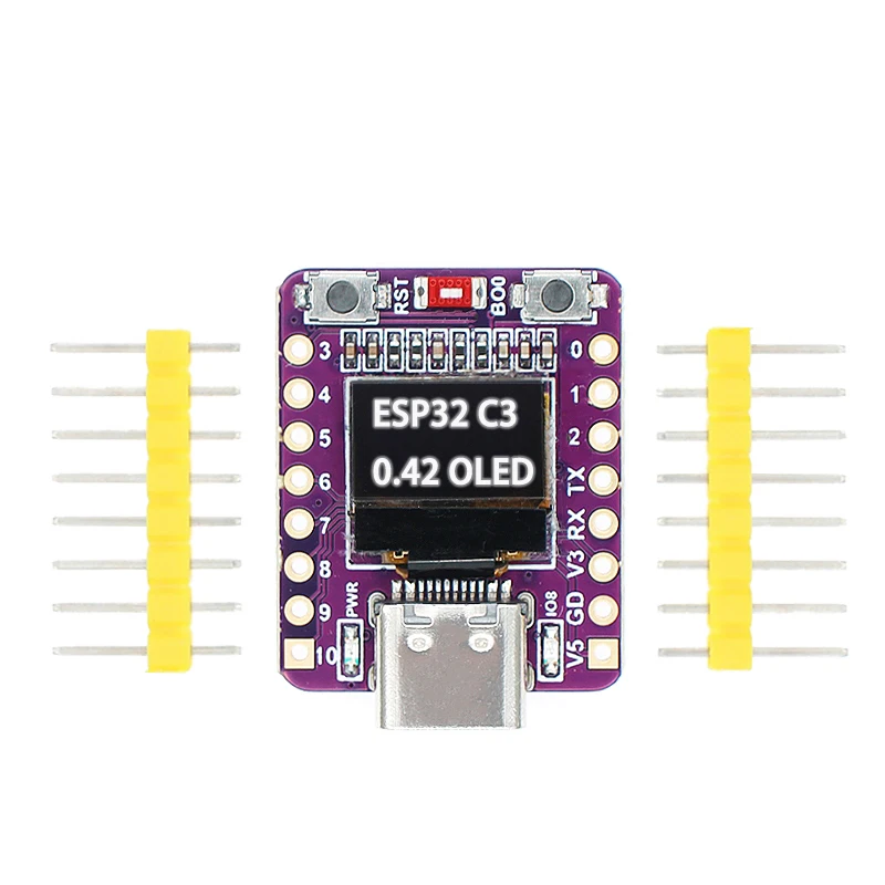 ESP32-C3 OLED 개발 보드, 0.42 인치 OLED 모듈 세라믹 안테나 ESP32 supermini 개발 보드 wifi Bluetooth