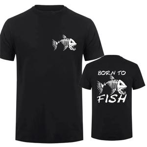 Born To Fish 재미 있은 셔츠 패션 어부 티셔츠 반팔 재미 있은 낚시 애호가 티셔츠 캐주얼 여름 남성 스트리트 티셔츠