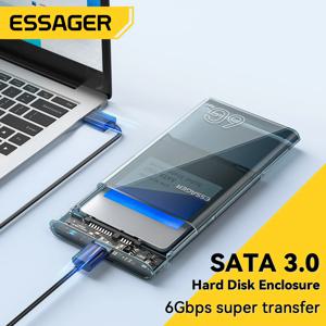 Essager 2.5 인치 SATA 박스 USB 3.0 HDD 인클로저 SSD 용 모바일 하드 드라이브 케이스 2.5 인치 SATA 스토리지 인클로저 하드 디스크 케이스