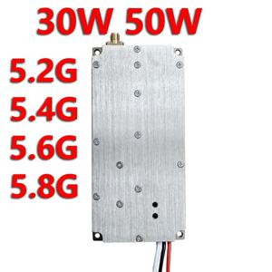 30W 50W WIFI 5100-5300M 5300-5500MHZ 5500-5700MHZ 5700-5900MHZ 저고도 방어 RF 모듈 전력 증폭기는 사용자 정의 가능