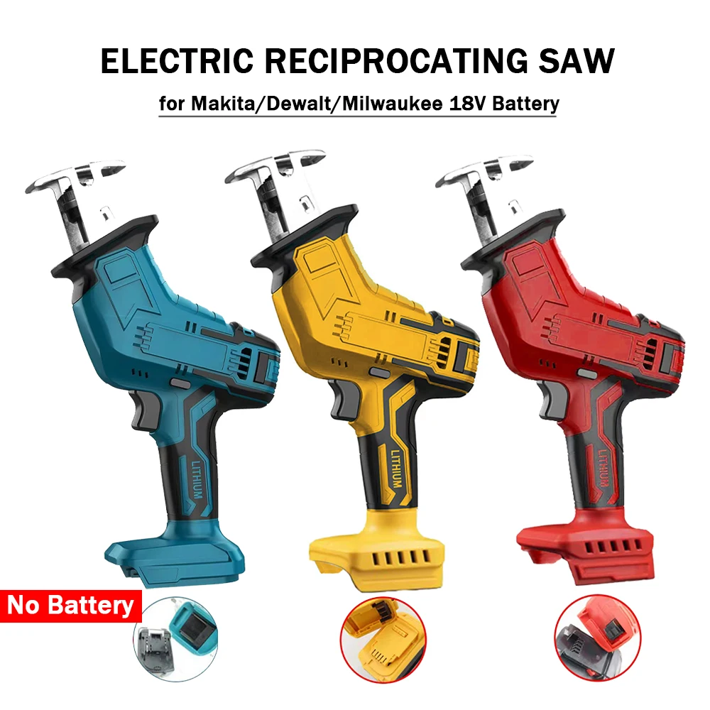 전기 왕복 톱 전기 말 칼 소형 휴대용 야외 절단 톱 Makita/Dewalt/Milwaukee 18V 배터리에 적합