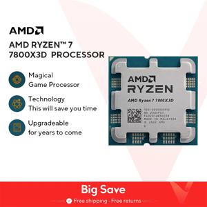 AMD Ryzen 7 7800X3D R7 7800X3D 5.0 GHz 8 코어 16 스레드 CPU 5NM 96M 100 100000910 소켓 AM5, 쿨러 없는 트레이, 신제품