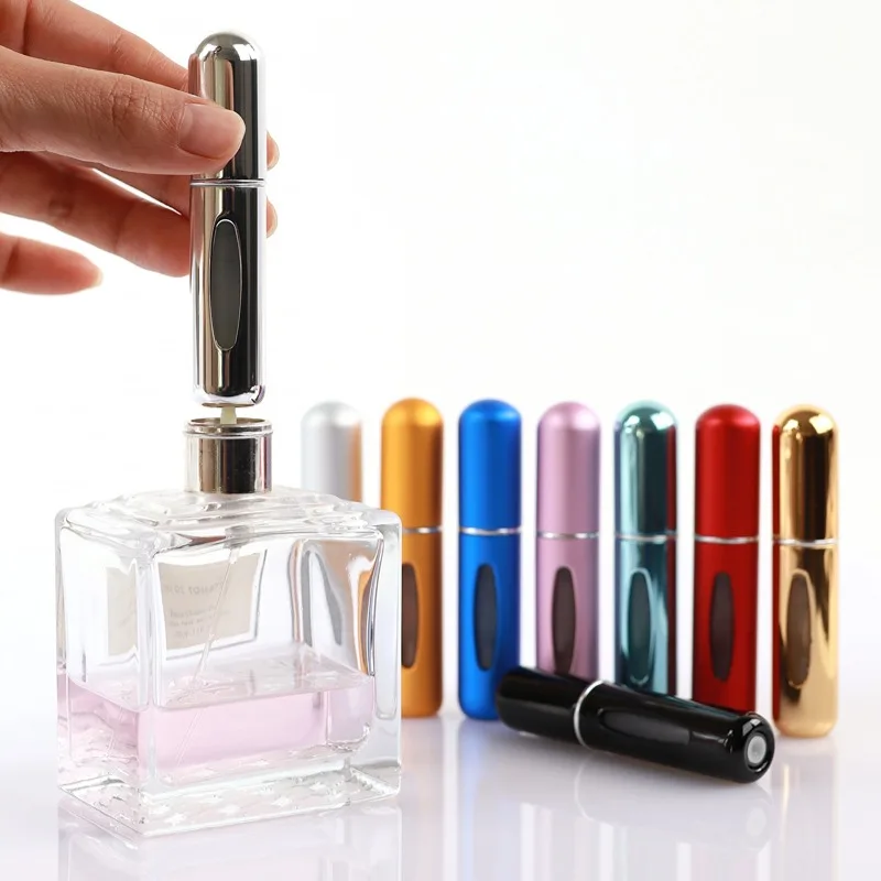 뜨거운 5ml 미니 휴대용 향수 리필 병 리필 형 스프레이 항아리 향기 펌프 여행 도구에 대 한 빈 화장품 용기 분무기