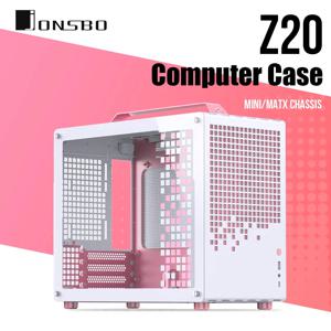 JONSBO Z20 화이트 블랙 MATX ATX 섀시 분리형 핸들 케이스, 공랭식 그래픽 카드, C타입 데스크탑, 작은 공간, 20L, 163mm