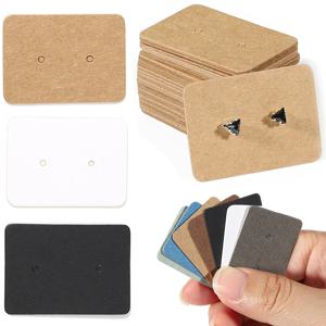 50/100pcs 3.5x2.5cm 귀걸이 디스플레이 카드 여성을위한 크래프트 종이 카드 수제 보석 귀걸이 스터드 포장 소매 가격 태그