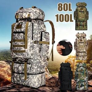 80L/100L 등산 가방 등산 가방 전술 배낭 대형 배낭 야외 하이킹 캠핑 여행 가방