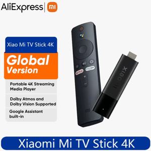 글로벌 버전 샤오미 미 TV 스틱 4K 안드로이드 TV 11 2GB RAM 8GB ROM 넷플릭스 와이파이 구글 어시스턴트 블루투스 5.0 스마트 TV 동글