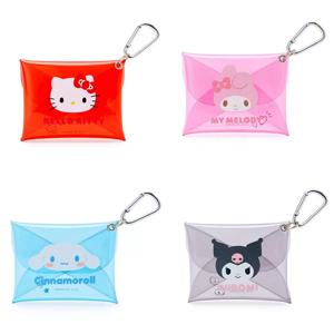 귀여운 Pvc 젤리 제로 지갑 투명 Kuromi 카드 가방 보관 가방 여자를위한 등산 버클 선물