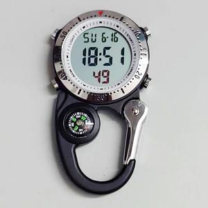 고품질 디지털 등산 시계 야외 스포츠 전자 Carabiner 시계 다기능 배낭 허리 교수형 시계