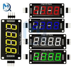 0.56 인치 TM1637 LED 디지털 디스플레이 모듈 Arduino 디스플레이 모듈 용 4 자리 7 세그먼트 디지털 튜브 흰색/빨간색/노란색/녹색/파란색