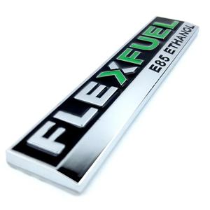 자동차 플렉스 연료 범용 모델 클린 에너지 자동차 스티커 E85 에탄올 맞춤형 금속 수정 자동차 로고 3D 금속 로고