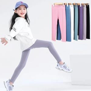 가을 솔리드 키즈 레깅스 소녀 얇은 스타킹 스웨트 팬츠 2 + y 아동 캐주얼 발목 길이 바지 봄 유아 스키니 크로프트 바지