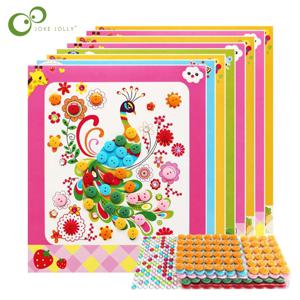8Pcs/5pcs 어린이 DIY 단추 스티커 그리기 장난감 수제 학교 미술 클래스 그림 그리기 공예 장난감 어린이 조기 교육
