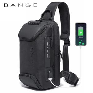 Bange 다기능 남성용 옥스포드 크로스 바디 백 도난 방지 어깨 가방 짧은 여행 메신저 USB 충전 가슴 가방 팩