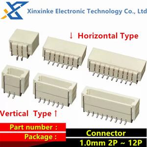 SH1.0mm 수평형 패치 핀 헤더 1.0mm 커넥터, 수직형 하우징 소켓 커넥터, 2, 3, 4, 5, 6, 8, 9, 10P, 11P, 12P, 20 개