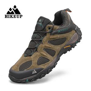 HIKEUP 새로운 미끄럼 방지 내마모성 남성용 야외 하이킹 신발 통기성 방수 등산 남성 운동화 사냥 산악 신발