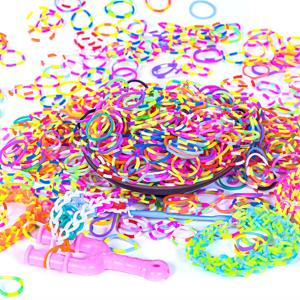 새로운! 뜨거운 Diy Loom 장난감 고무 밴드 팔찌 어린이 또는 머리 고무 Loom 밴드 리필 고무 밴드 짠 팔찌 DIY 선물 만들기