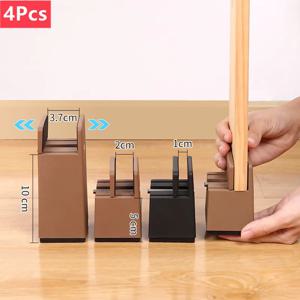 4PCS 조정 가능한 의자 피트 라이저 나사 클램프 2 4 인치 높이 헤비 듀티 소파 테이블 나사 클램프가있는 침대 가구 라이저