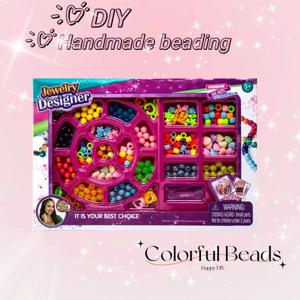 비즈 체인, 소녀를위한 DIY 공예, 크리스마스 생일 선물 세트를 포함한 185pcs 참 팔찌 만들기 키트