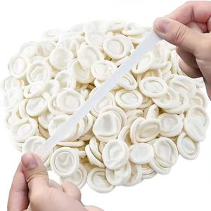 50/100Pcs 일회용 손가락 끝 보호대 장갑 천연 고무 미끄럼 방지 정전기 방지 라텍스 손가락 침대 손가락 끝 내구성 도구