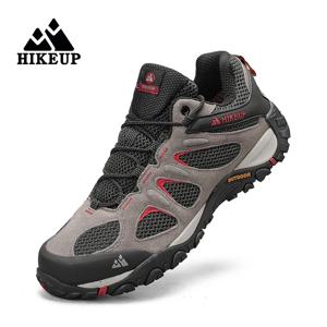 HIKEUP 남성용 통기성 방수 신발, 야외 하이킹 신발, 등산 스포츠, 사냥 트레킹 운동화