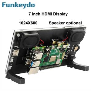 라즈베리 파이 5 7.0 인치 IPS 터치 스크린 LCD 디스플레이 모듈 RPI 3B + 4B ZERO 용 1024X600 HDMI 호환 미니 PC 휴대용 모니터