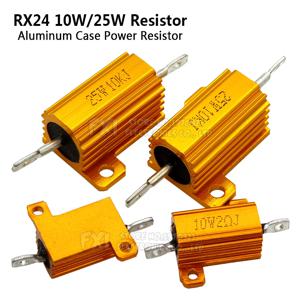 1PCS 10W 25W 알루미늄 전원 금속 쉘 케이스 권선 저항기 0.01 ~ 30K 1 2 3 5 6 8 10 20 100 150 1K 10K ohm Igmopnrq RX24 5W