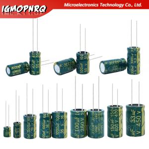 커패시터 6.3V 10V 16V 25V 35V 63V 100V 250v 400V 100UF 220UF 330UF 470UF 680UF 1000UF 47UF 22UF 2200UF 2.2uf 3300uf 4.7uf