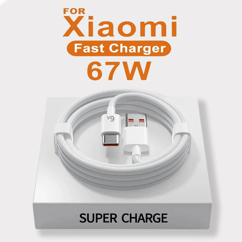 샤오미 오리지널 USB 초고속 충전기 전원 어댑터, Mi 12 11 6A C타입 케이블, POCO X5 X4 Pro Redmi Note 9 10 11 충전, 67W