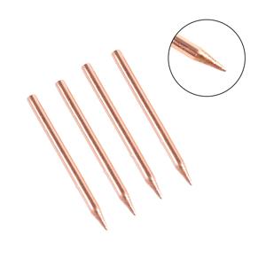2pcs 18650 휴대용 스폿 용접기 소형 리튬 배터리 포인트 용접 펜 알루미늄 산화물 구리 스폿 용접 바늘 전극 팁