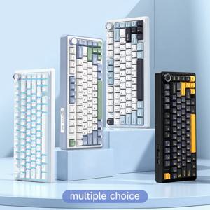 AULA F75 2.4G 무선/블루투스/유선 게임용 기계식 키보드 RGB 맞춤형 75% 레이아웃 OEM 프로필 가스켓 구조