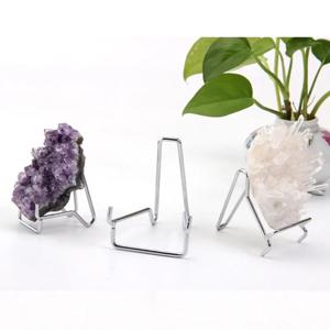 보석-미네랄 홀더 금속 팔 디스플레이 스탠드 Rock Geode 디스플레이 플레이트 홀더 프레임 스탠드 그림 수집품 124A