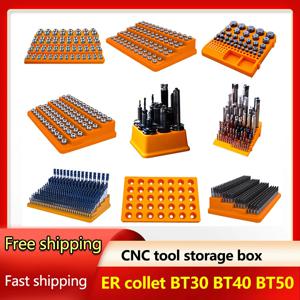 라우터 비트 4mm 수집 상자 BT30 BT40 BT50 ER 콜레트 보관 랙 밀링 커터 플라스틱 보관 케이스 CNC 기계 부품