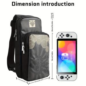 Nintendo Switch/Lite/OLED 모델과 호환되는 1pc 여행용 가방, 휴대용 방수 배낭 게임 운반 케이스
