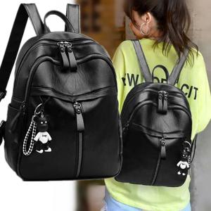 빈티지 PU 가죽 여행 여성 쇼핑 배낭 학생 학교 가방 대용량 Schoolbags 여성 여행 지퍼 배낭