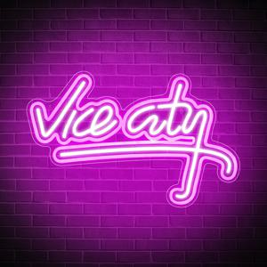 벽 장식, USB LED 네온 불빛, 침실, 어린이 방, 게임 룸, 바, 파티 장식, Man Cave 홈 아트웍을 위한 Vice City 네온 사인