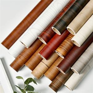 50cm 와이드 우드 그레인 홈 장식 가구 방수 비닐 벽 스티커 자기 접착제 PVC 벽지 주방 캐비닛 도어 스티커