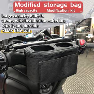 Yamaha NMAX XMAX TMAX 300 250 155 오토바이 핸들 바 식수 병 케이지 컵 홀더 스쿠터 컵 마운트 보관 가방