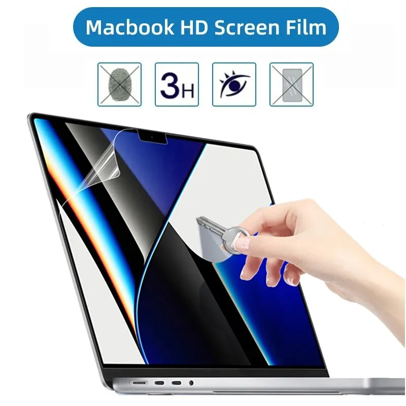 MacBook HD 소프트 필름 용 화면 보호기 Air 13 인치 M1 M2 Pro 11 13 14 15 16 인치 투명 노트북 소프트 필름