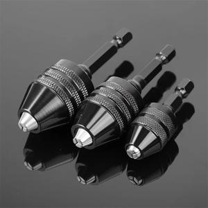 0.3mm-8.0mm 미니 열쇠가없는 척 전기 드릴 비트 콜레트 변환기 확장 스크루 드라이버 척 어댑터 고정 장치 1/4 