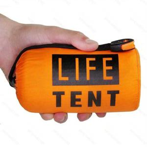 2 사람 비상 대피소 Bivy 생존 텐트 키트 Mylar 튜브 텐트 침낭 방수 야외 SOS 열 담요 재사용 가능