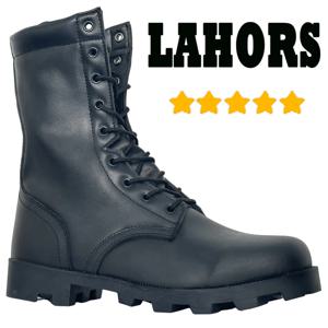 LAHORS 원래 가죽 남자 전술 부츠 스포츠 하이킹 신발 야외 발목 사막 전투 부츠 작업 안전 신발 Botas Hombre