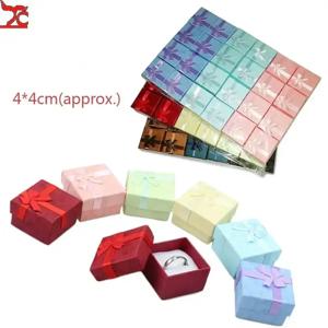 12pcs 반지 저장 상자 귀걸이 저장 선물 상자 고품질 종이 보석 포장 용기 작은 보석 상자 디스플레이