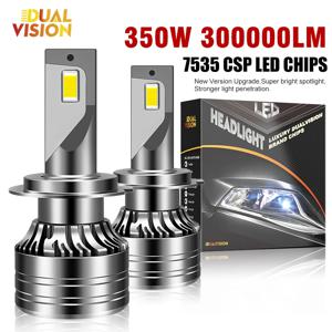 Dualvision 2PCS 자동차 조명 H7 H4 H1 9006 H11 9005 슈퍼 밝은 LED 헤드 라이트 높은 낮은 빔 안개 전구 흰색 6000K 12V