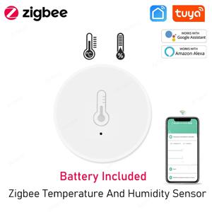 Tuya Zigbee 3.0 온도 및 습도 센서 스마트 라이프 앱으로 원격 모니터 배터리 구동 Alexa Google 홈과 함께 작동