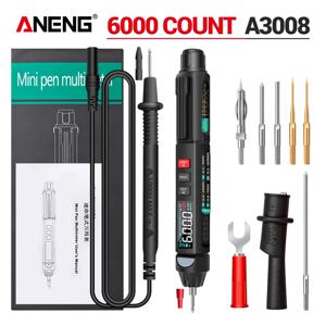 ANENG A3008 디지털 멀티미터 자동 지능형 센서 펜 테스터 6000 카운트 비접촉 전압 측정기 멀티미터 폴리메트로