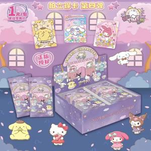 오리지널 Sanrio Kuromi 헬로 키티 빛나는 카드 만화 마이 멜로디 소장 게임 카드 어린이를위한 장난감 선물