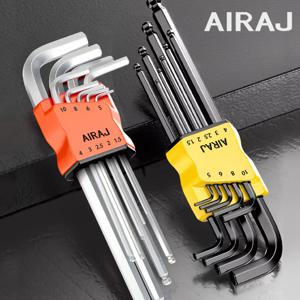 AIRAJ 9Pcs 육각 렌치 세트 고강도 렌치 스크루 드라이버 스패너 세트 힌지 갭 조정 렌치 L 형 렌치 세트 핸드 툴