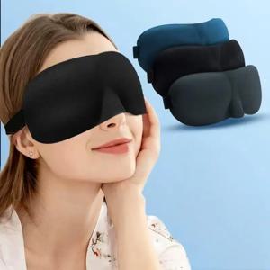 잠자는 3D 윤곽 컵 눈 가리개 오목 성형 야간 수면 페이스 마스크 여성 남성 안대로 빛 차단
