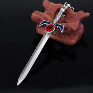 Thundercats 무기 칼 펜던트 열쇠 고리 금속 사자 마크 로고 열쇠 고리 열쇠 고리 남자 영화 보석 열쇠 고리 Chaveiro 선물